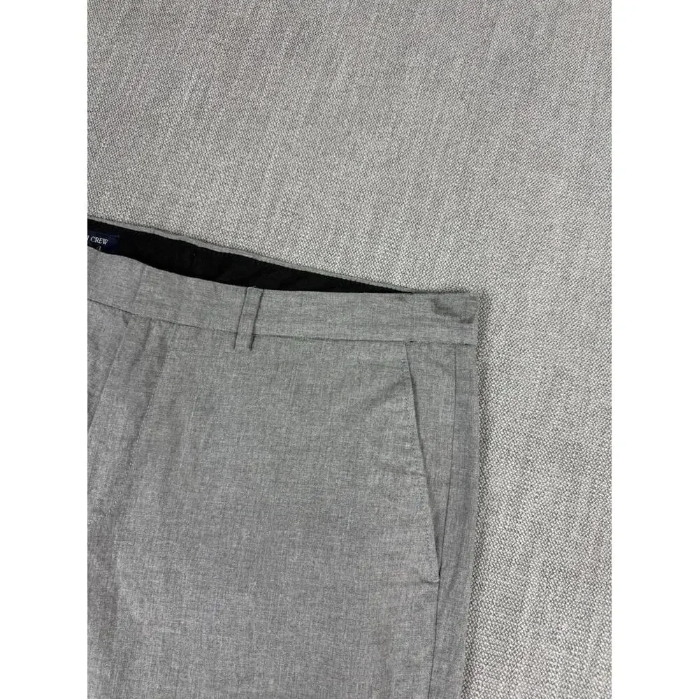 J.Crew Bedford Dress Pants Men’s 36x30 Gray Flat Front Cotton Chino Trousers